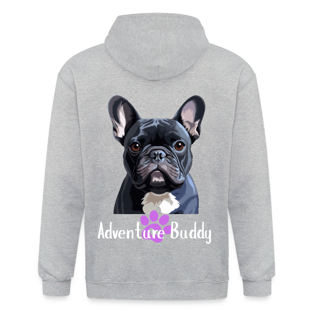 Adult Unisex Heavyweight Hooded Jacket  {Customise Breed & Paw } - heather grey