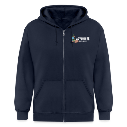 Adult Unisex Heavyweight Hooded Jacket  {Customise Breed & Paw } - navy