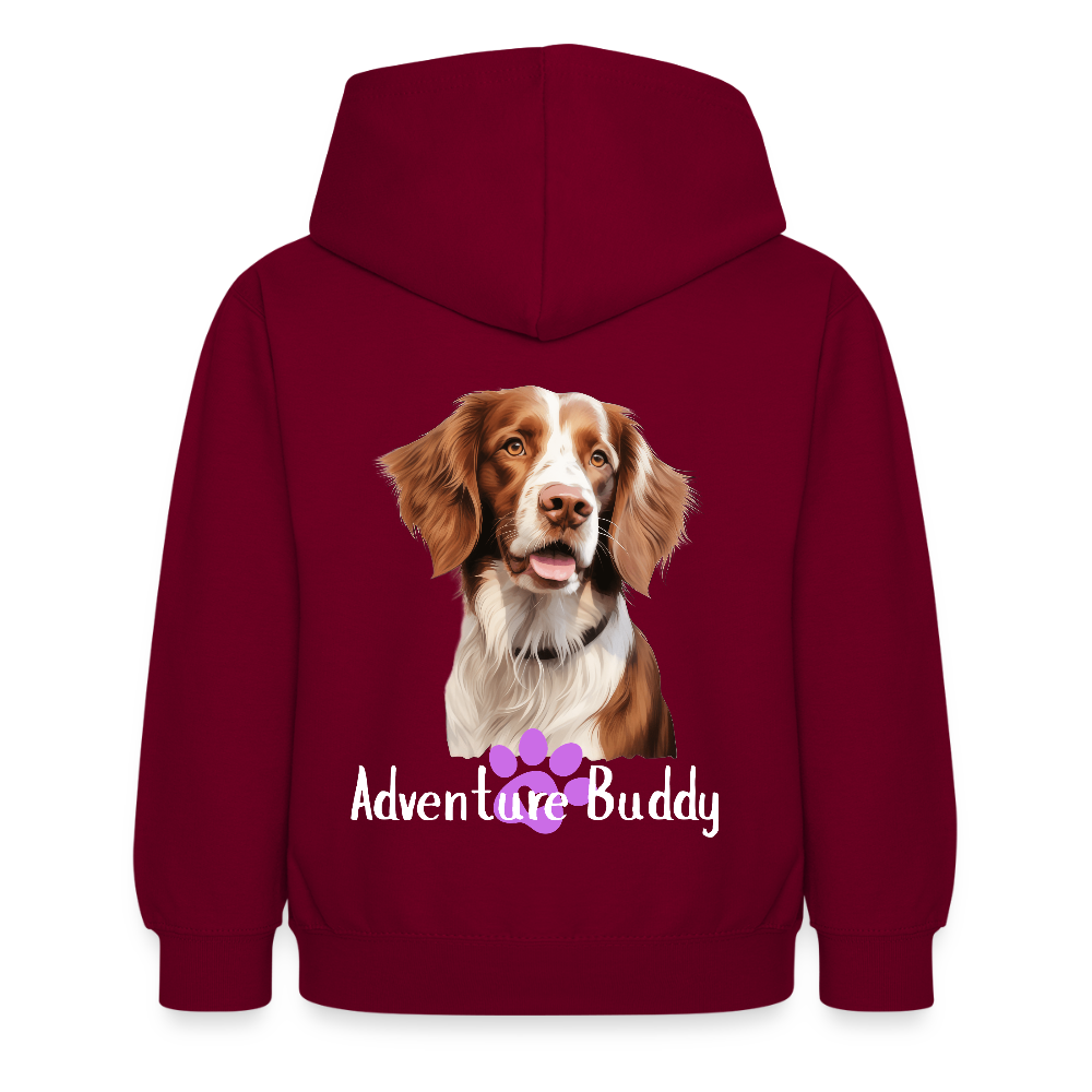 Children's Unisex  Hoodie { Customise Breed & Paw } - bordeaux