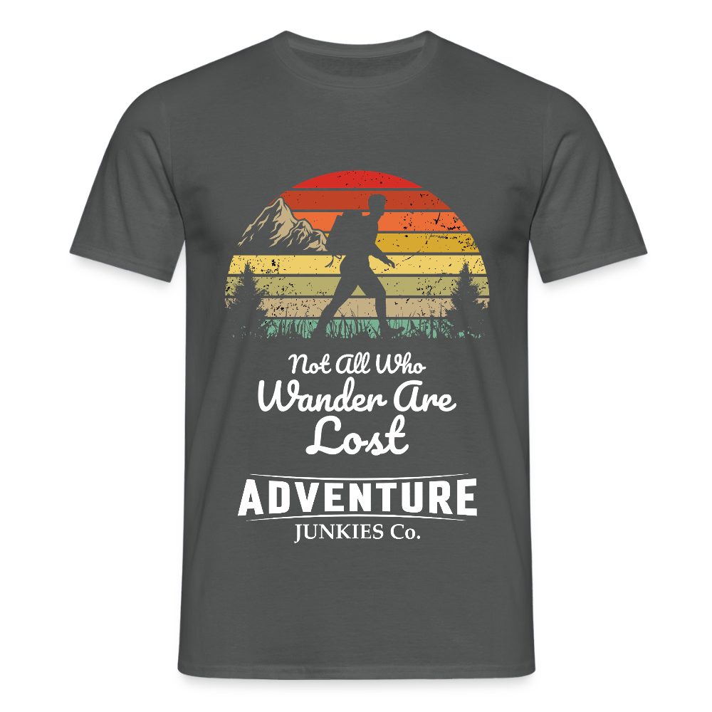 Men's Hiking & Walking T-Shirt - charcoal grey