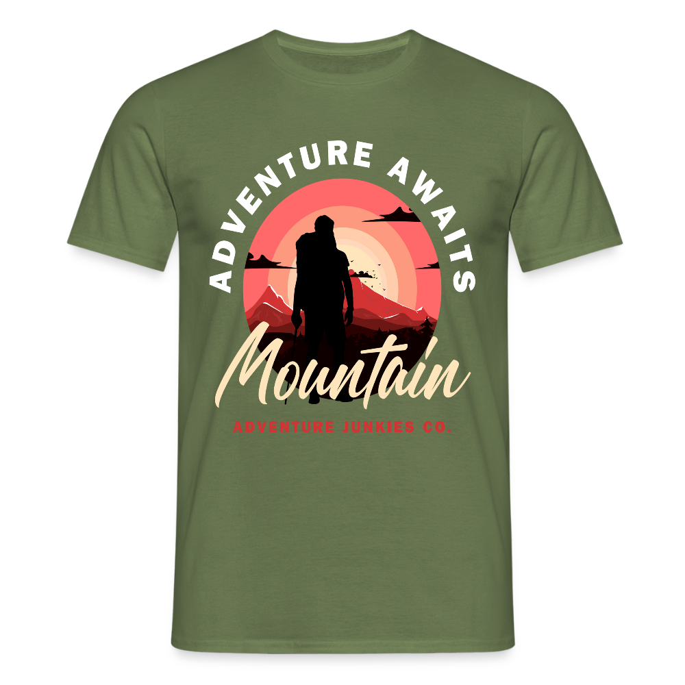 Men's Hiking & Walking T-Shirt - military green