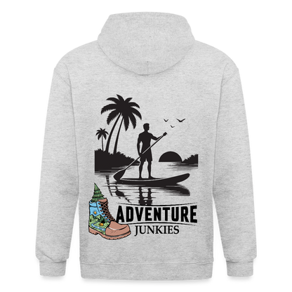 Adult Unisex Heavyweight Hooded Jacket - heather white
