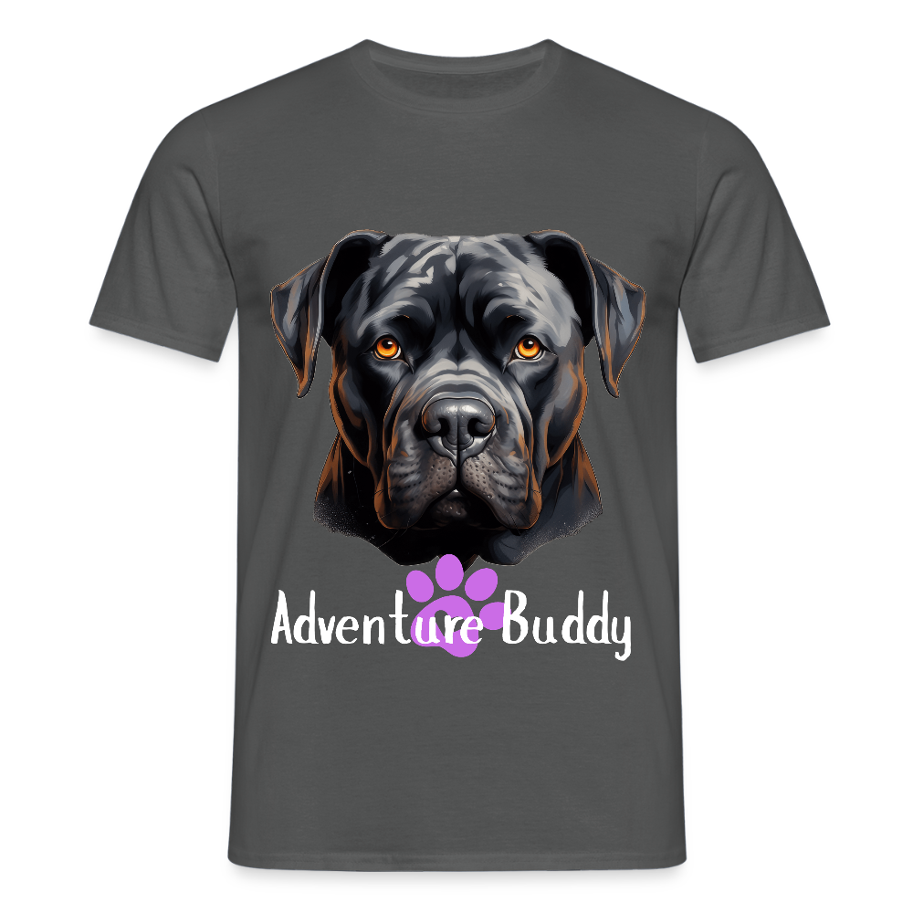 Men's T-Shirt  {Customise Breed & Paw } - charcoal grey