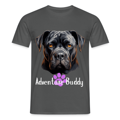 Men's T-Shirt  {Customise Breed & Paw } - charcoal grey