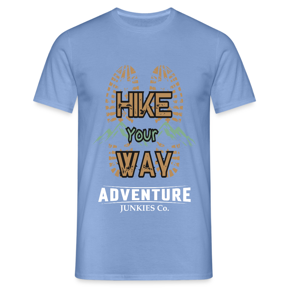 Men's Hiking & Walking T-Shirt - carolina blue