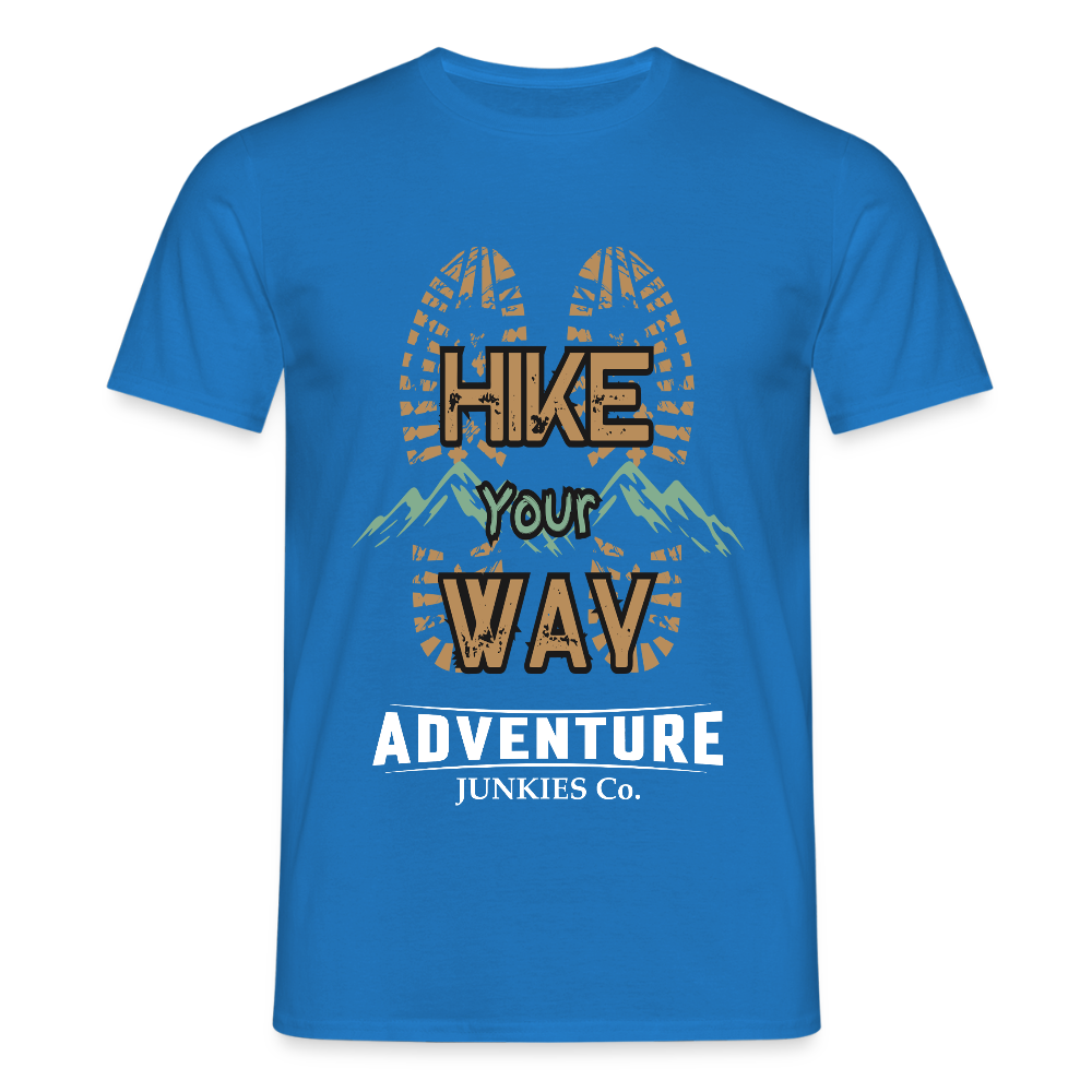 Men's Hiking & Walking T-Shirt - royal blue
