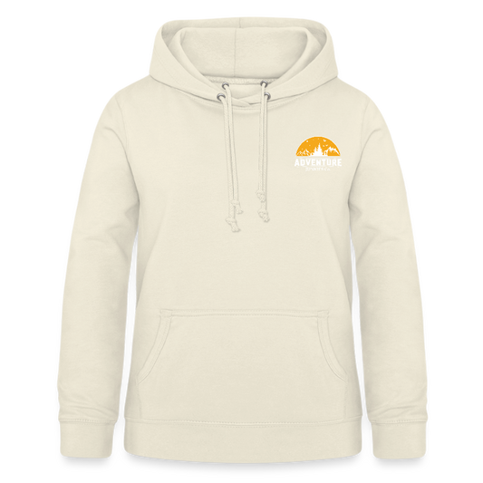 Women's Hoodie Orange Logo Design - vanilla