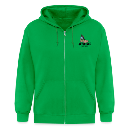 Unisex Heavyweight Hooded Jacket - kelly green