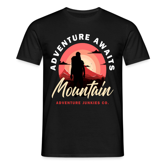 Men's Hiking & Walking T-Shirt - black