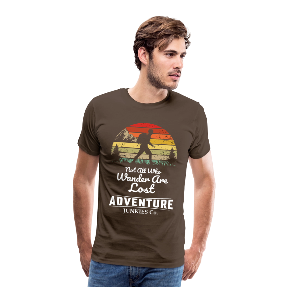 Men’s T-Shirt Front Design Not All that Wander - noble brown