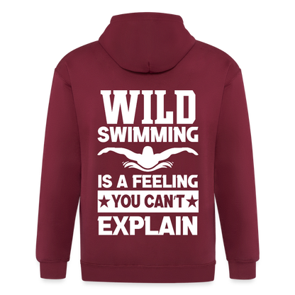 Adult Unisex Heavyweight Hooded Jacket - maroon