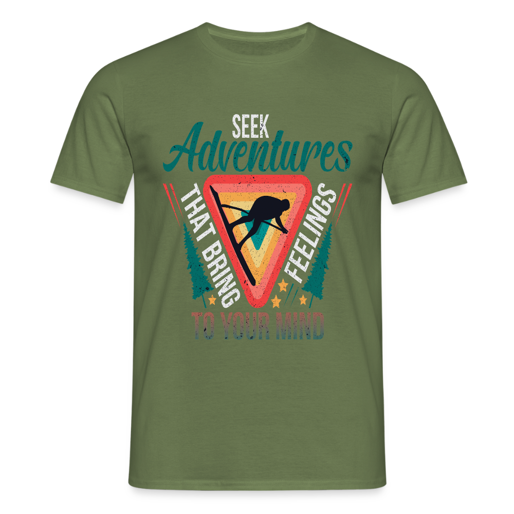 Men's Hiking & Walking T-Shirt - military green