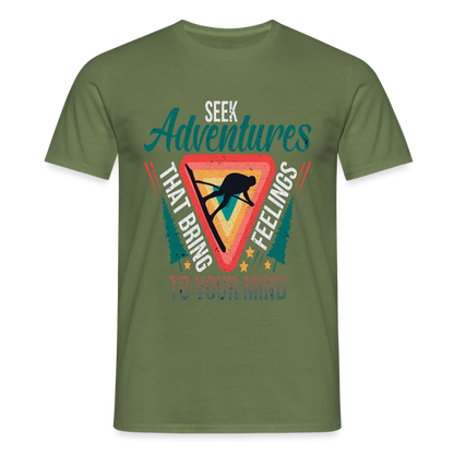 Men's Hiking & Walking T-Shirt - military green