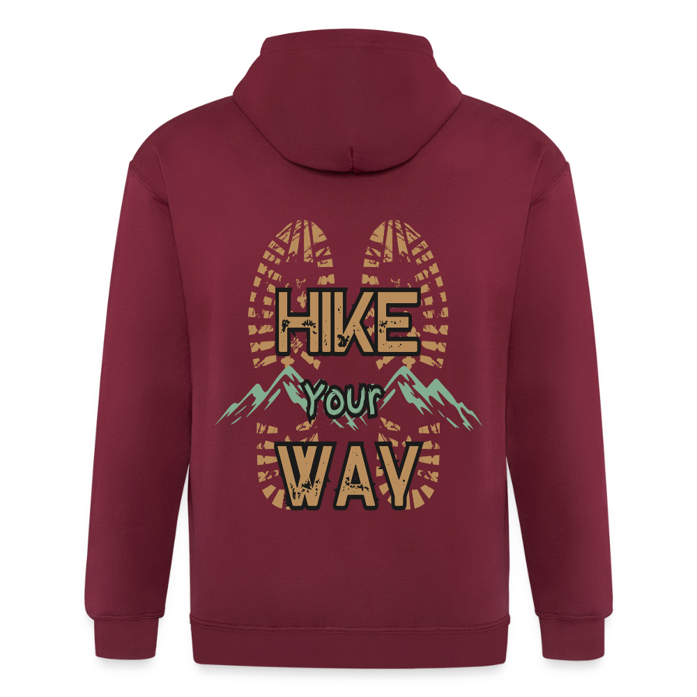 Adult Unisex Heavyweight Hooded Jacket - maroon