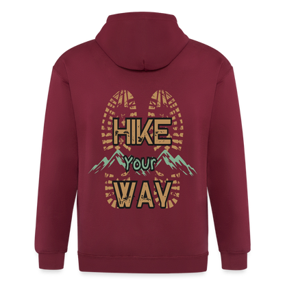 Adult Unisex Heavyweight Hooded Jacket - maroon