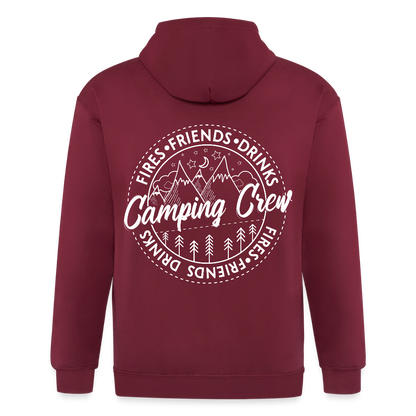 Unisex Heavyweight Hooded Jacket - maroon