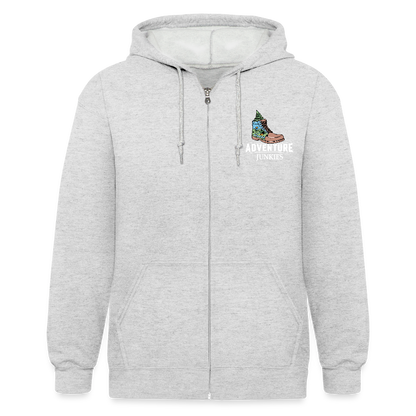 Unisex Heavyweight Hooded Jacket - heather white