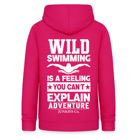 Women's Hoodie Water Adventure - dark pink