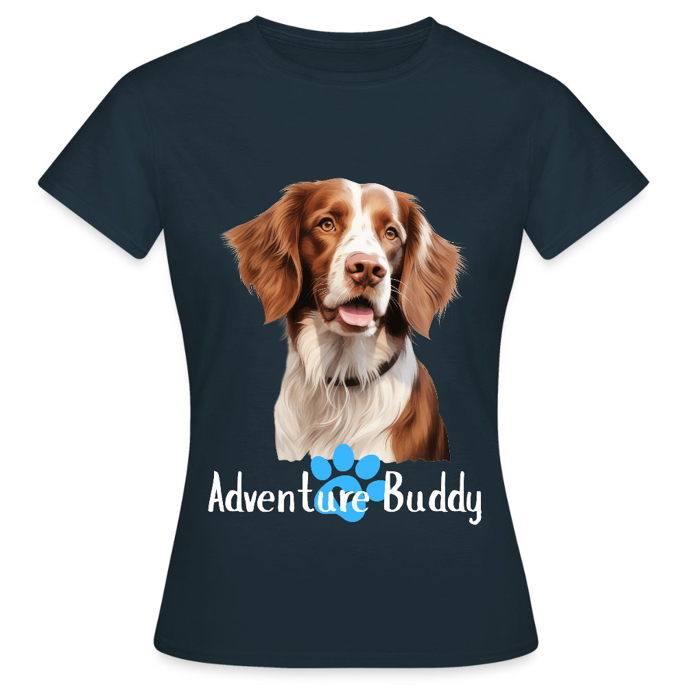Women's T-Shirt   {Customise Breed & Paw } - navy