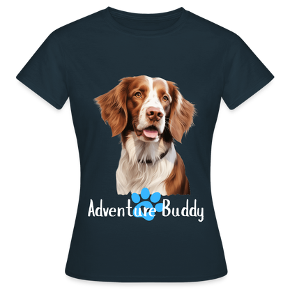 Women's T-Shirt   {Customise Breed & Paw } - navy