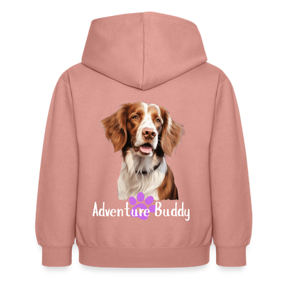 Children's Unisex  Hoodie { Customise Breed & Paw } - dusky rose