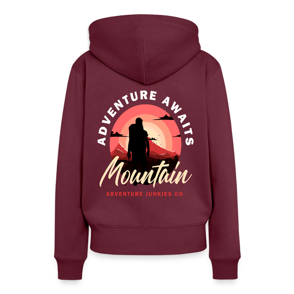 Women’s Premium Hiking/Walking Hoodie - burgundy