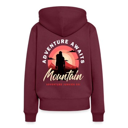 Women’s Premium Hiking/Walking Hoodie - burgundy