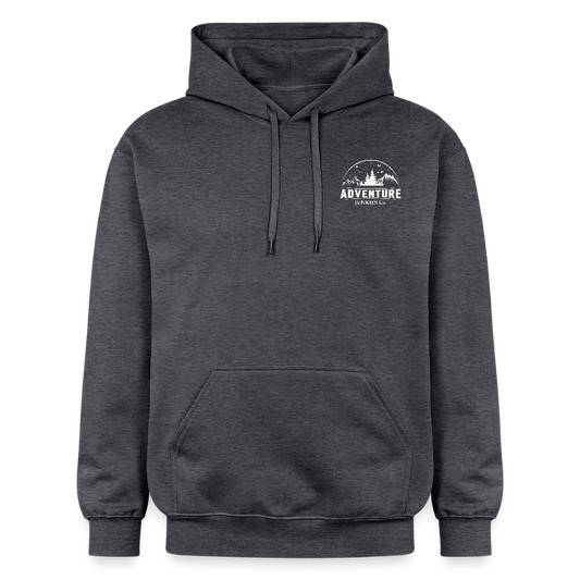 Unisex  Midweight Hoodie  Dark Heather Grey   Not all who wonder Design - dark heather grey