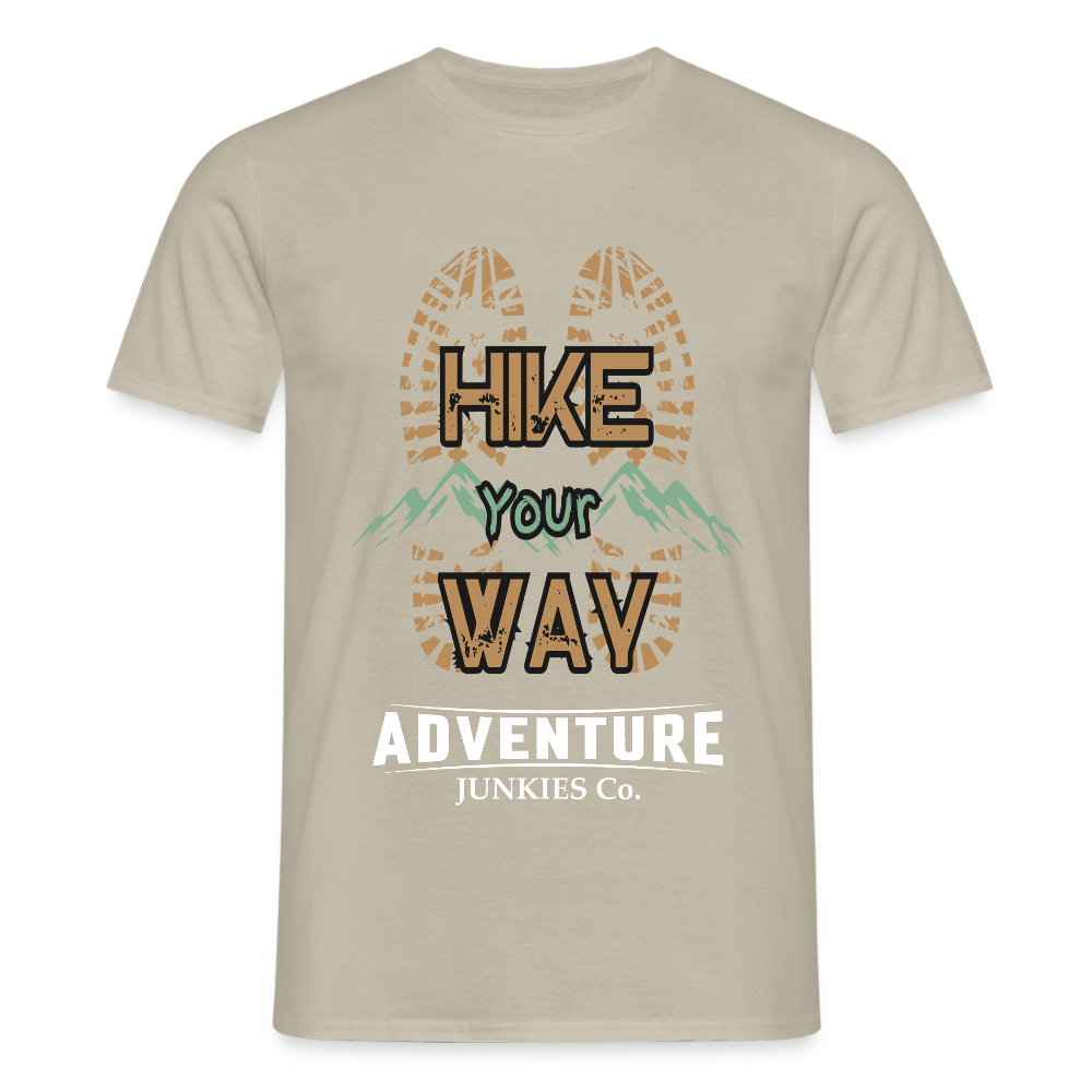 Men's Hiking & Walking T-Shirt - sand beige