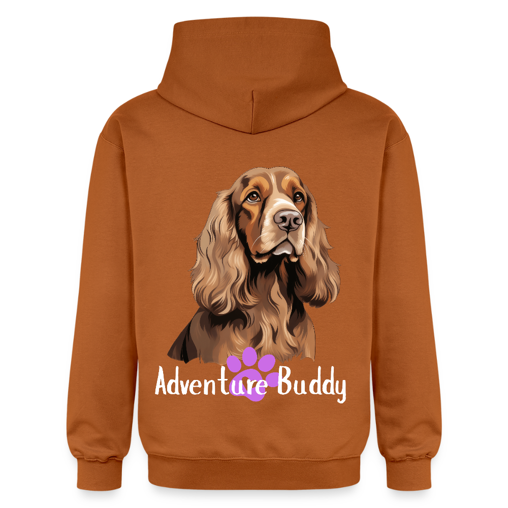 Adult  Unisex  Midweight Hoodie  {Customise Breed & Paw} - Athletic Orange