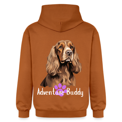 Adult  Unisex  Midweight Hoodie  {Customise Breed & Paw} - Athletic Orange