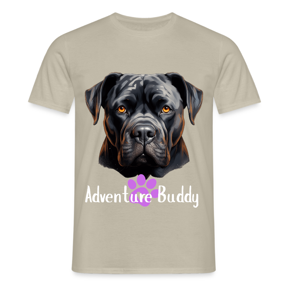 Men's T-Shirt  {Customise Breed & Paw } - sand beige