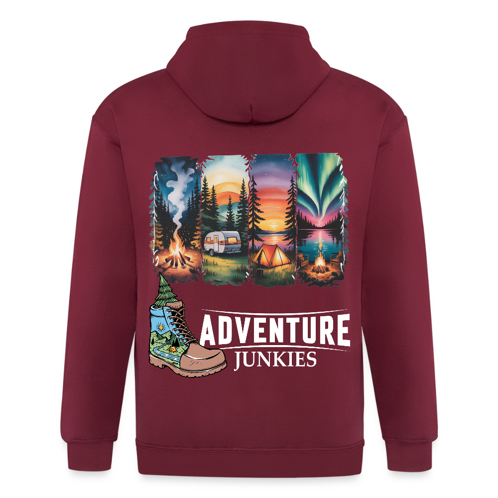 Unisex Heavyweight Hooded Jacket - maroon