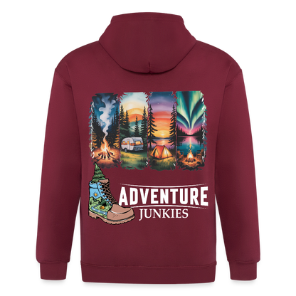 Unisex Heavyweight Hooded Jacket - maroon