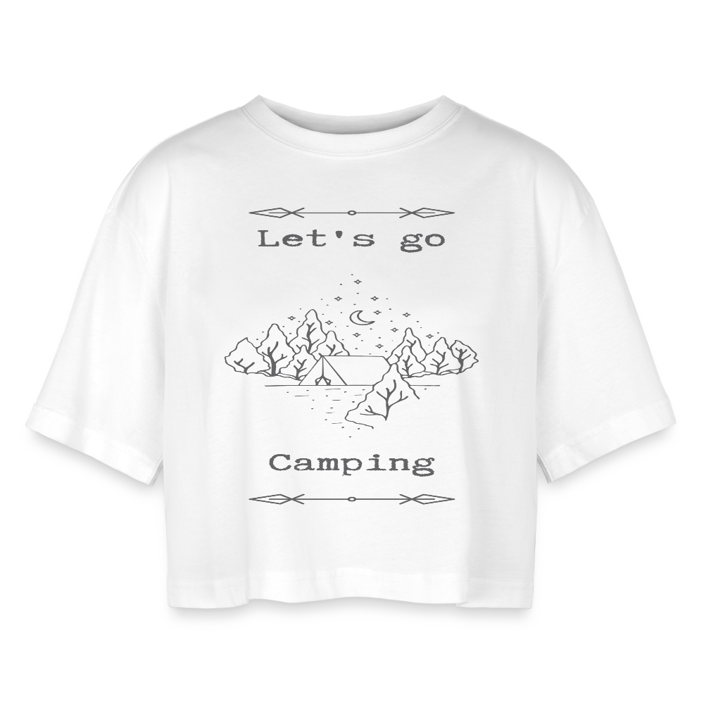 Women’s Oversized Cropped T-Shirt - white