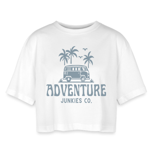 Women’s Oversized Cropped T-Shirt - white