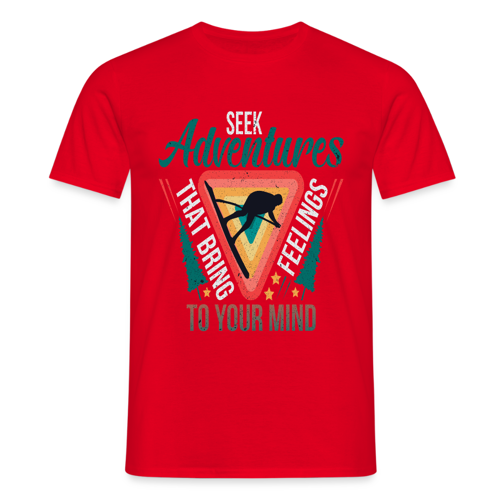 Men's Hiking & Walking T-Shirt - red