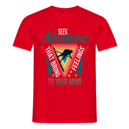 Men's Hiking & Walking T-Shirt - red