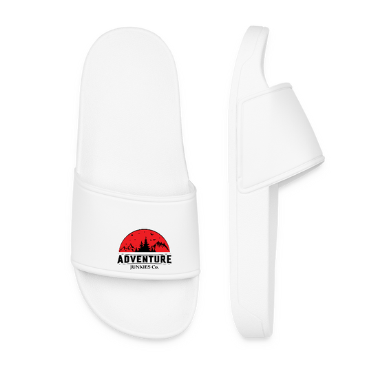 Women’s Pool Sliders Red Logo - white