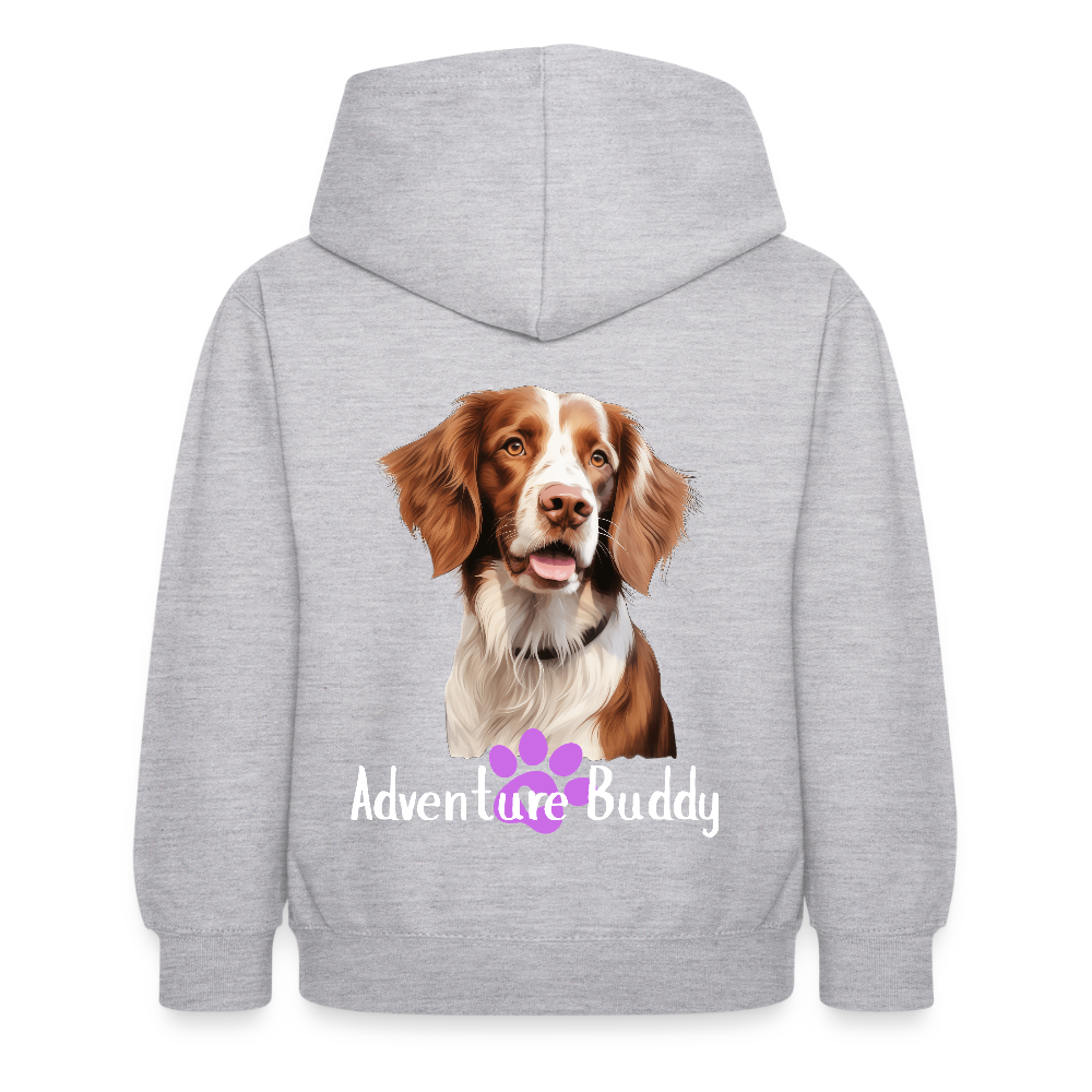 Children's Unisex  Hoodie { Customise Breed & Paw } - light heather grey