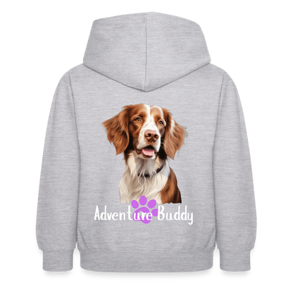 Children's Unisex  Hoodie { Customise Breed & Paw } - light heather grey
