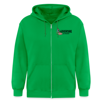 Adult Unisex Heavyweight Hooded Jacket - kelly green