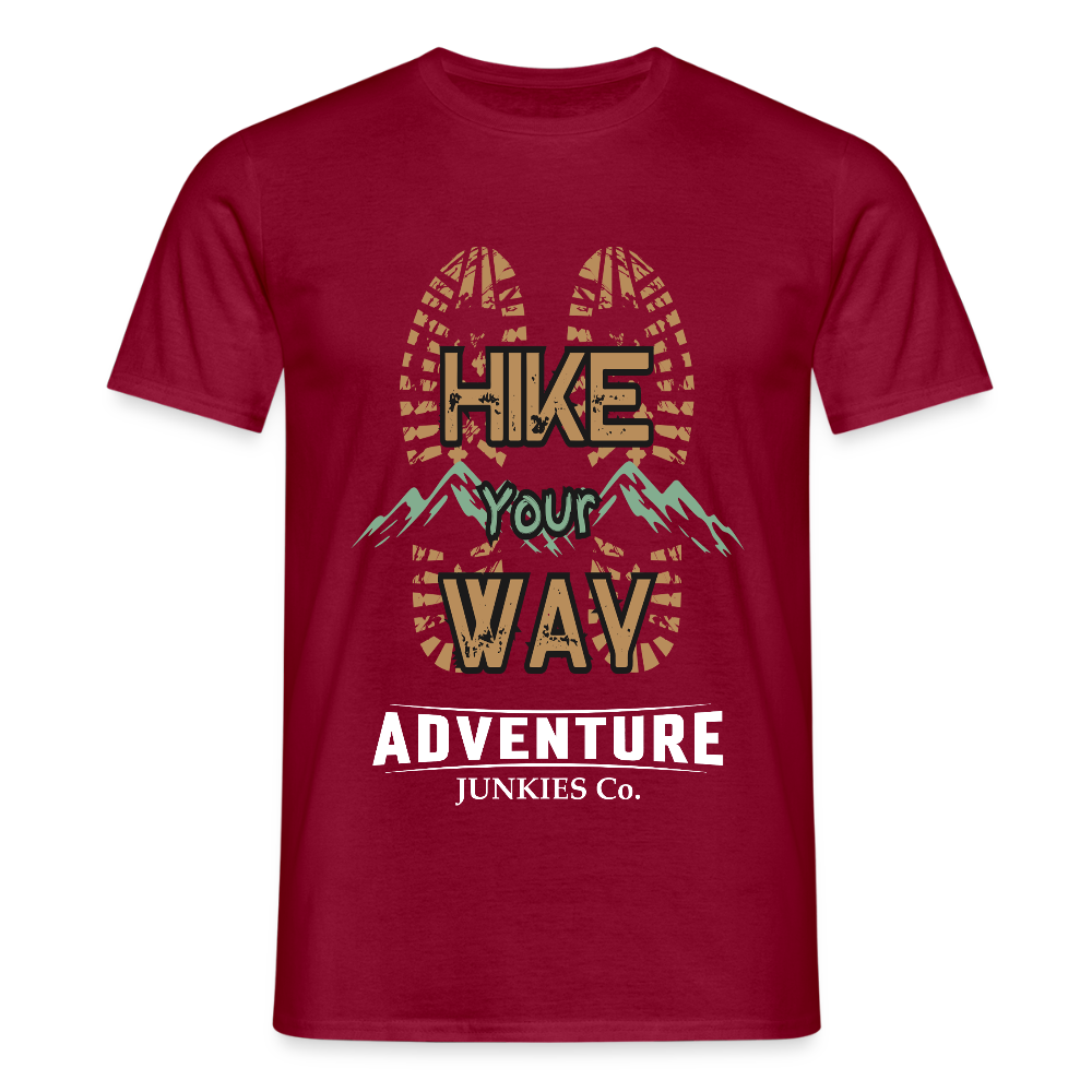 Men's Hiking & Walking T-Shirt - brick red