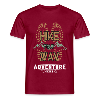Men's Hiking & Walking T-Shirt - brick red
