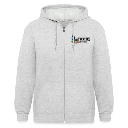 Adult Unisex Heavyweight Hooded Jacket - heather white