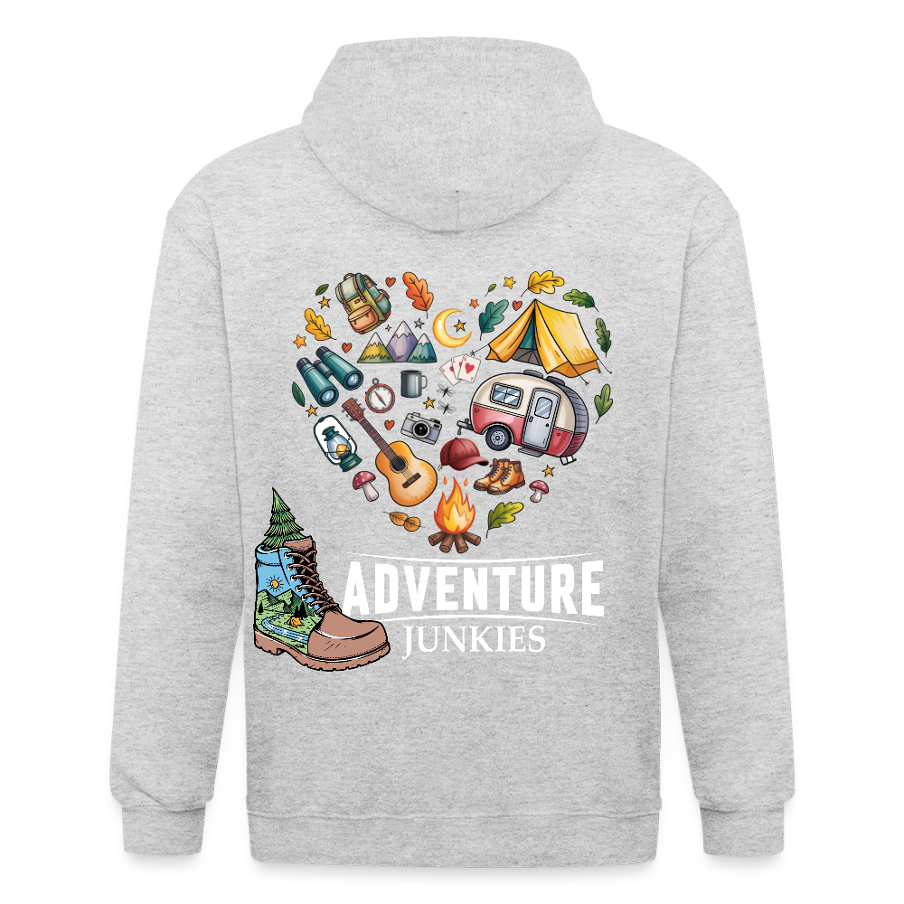 Unisex Heavyweight Hooded Jacket - heather white