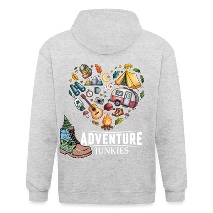 Unisex Heavyweight Hooded Jacket - heather white