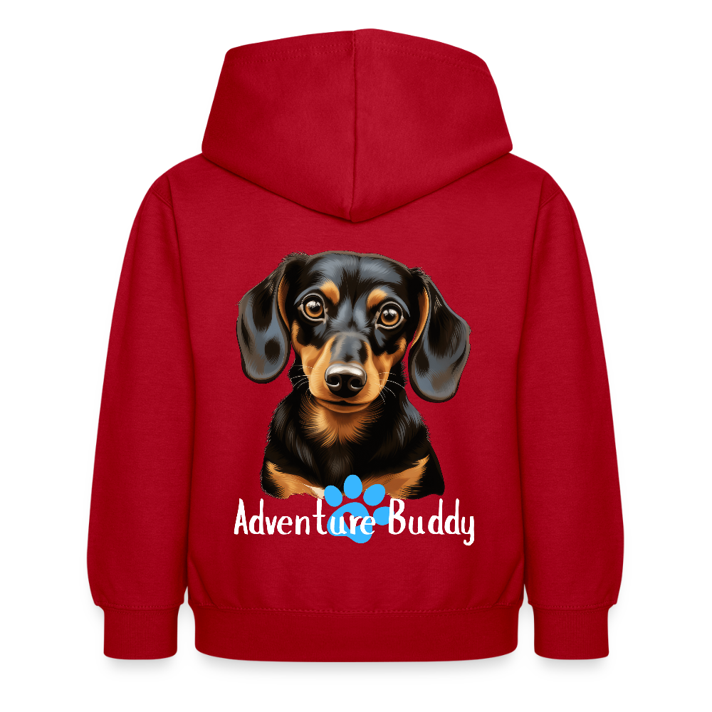 Children's Unisex Hoodie  {Customise Breed & Paw } - red