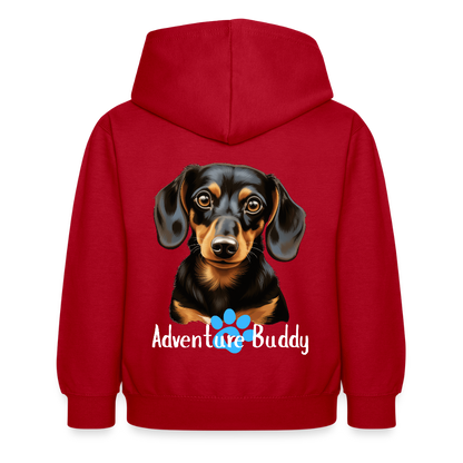Children's Unisex Hoodie  {Customise Breed & Paw } - red