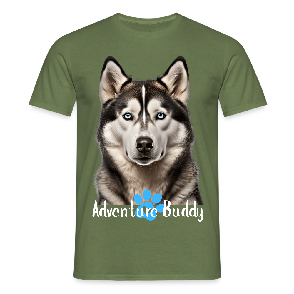 Men's T-Shirt  {Customise Breed & Paw } - military green